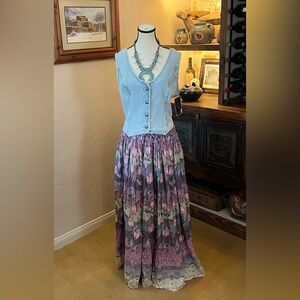 RARE!!! Vintage Phool Tulip Maxi Skirt